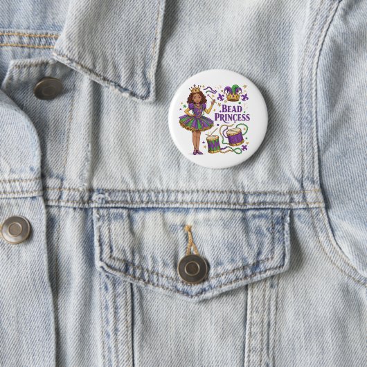 Kralenprinses - Mardi Gras Ronde Button 5,7 Cm (In situ)
