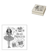 Kralenprinses - Mardi Gras Rubberstempel (Gestempeld)