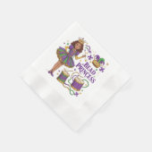 Kralenprinses - Mardi Gras Servet (Hoek)