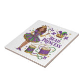 Kralenprinses - Mardi Gras Tegeltje (Zijkant)