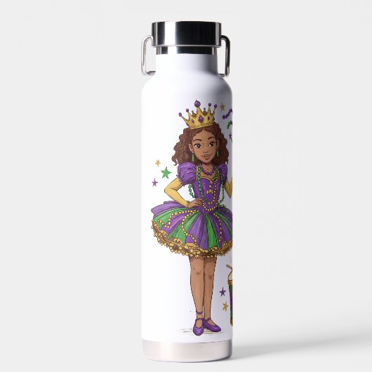 Kralenprinses - Mardi Gras Waterfles (Voorkant)