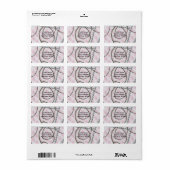 Kralensnoeren Roze Blush Adreslabel Etiket (Full Sheet)