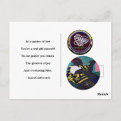 Kralenwerk&Handgezaagde figuren 13x18 cm verjaarda Briefkaart (Achterkant)