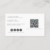 Kralige Minimalistische Roze Zwarte Moderne Make-u Visitekaartje (Achterkant)