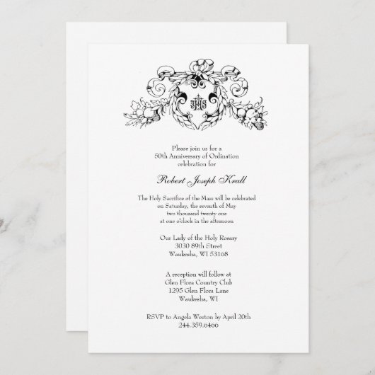 Krall Ontvangst Uitnodiging (Voorkant / Achterkant)