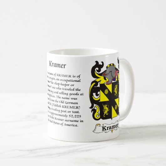 Kramer Family Coat of Arms mok (Voorkant rechts)