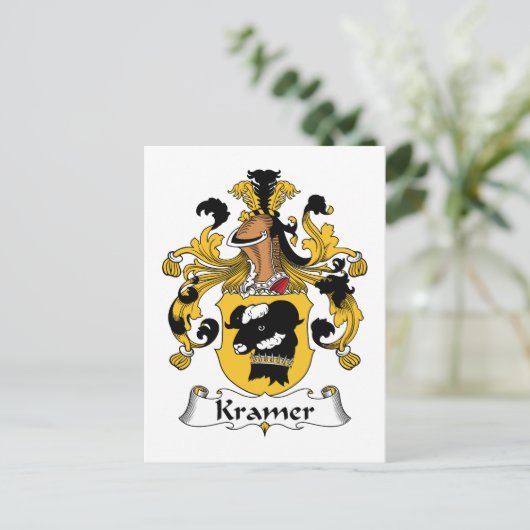 Kramer Family Crest Briefkaart (Staand voorkant)