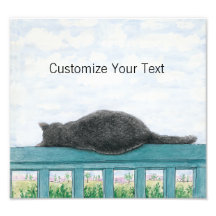 Kramer het kattenslapen op de balkon