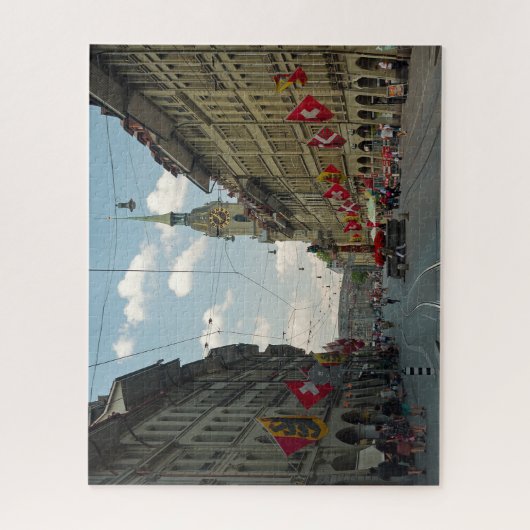 Kramgasse Street Bern Zwitserland Jigzaag Puzzle Legpuzzel (Verticaal)