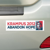 Krampus 2012 Abandon Hope Slogan Sticker (Op auto)