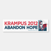 Krampus 2012 Abandon Hope Slogan Sticker (Voorkant)