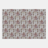 Krampus 3 Styles kerstfeestdag Inpakpapier Vel (Voorkant 2)