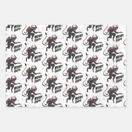 Krampus 3 Styles kerstfeestdag Inpakpapier Vel