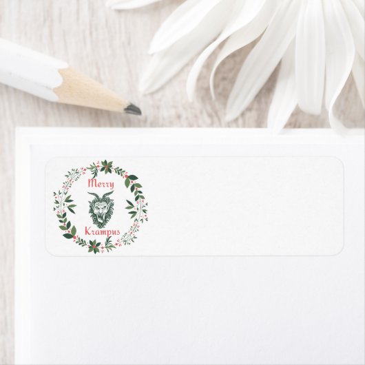 Krampus adresetiketten etiket (Insitu)