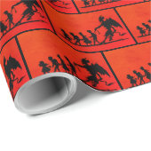Krampus Art Wrapping Paper Cadeaupapier (Rol Hoek)