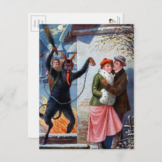 Krampus Attack Briefkaart (Voorkant / Achterkant)