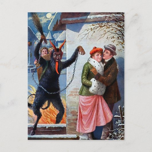 Krampus Attack Briefkaart (Voorkant)