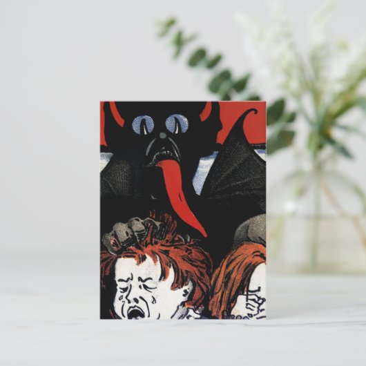 Krampus Attack Briefkaart (Staand voorkant)