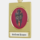 Krampus Banner Kerst Ornament Verguld Banner Ornament (Links)