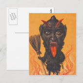 Krampus Bezem Hel Kettingen Briefkaart (Voorkant / Achterkant)
