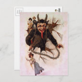 Krampus Breaking Through Briefkaart (Voorkant / Achterkant)