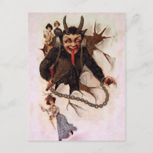 Krampus Breaking Through Briefkaart