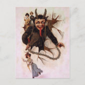 Krampus Breaking Through Briefkaart (Voorkant)