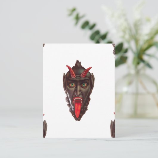  krampus briefkaart (Staand voorkant)