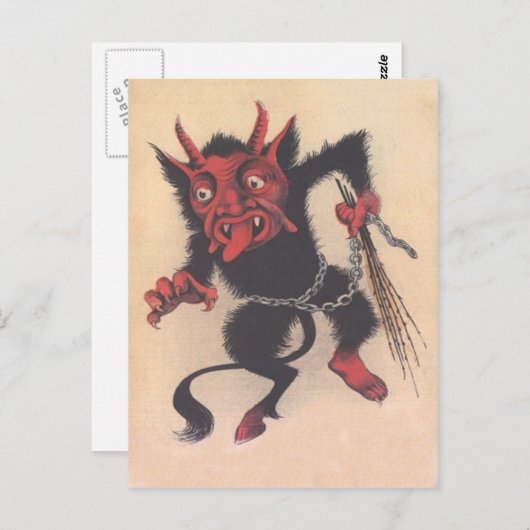 Krampus Briefkaart (Voorkant / Achterkant)