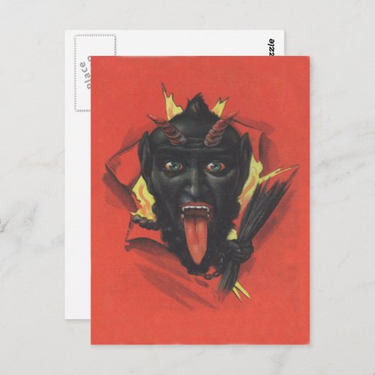 Krampus Briefkaart (Voorkant / Achterkant)