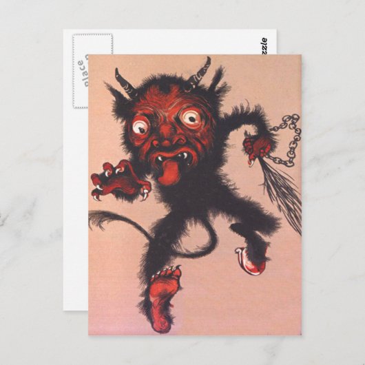 Krampus Briefkaart (Voorkant / Achterkant)