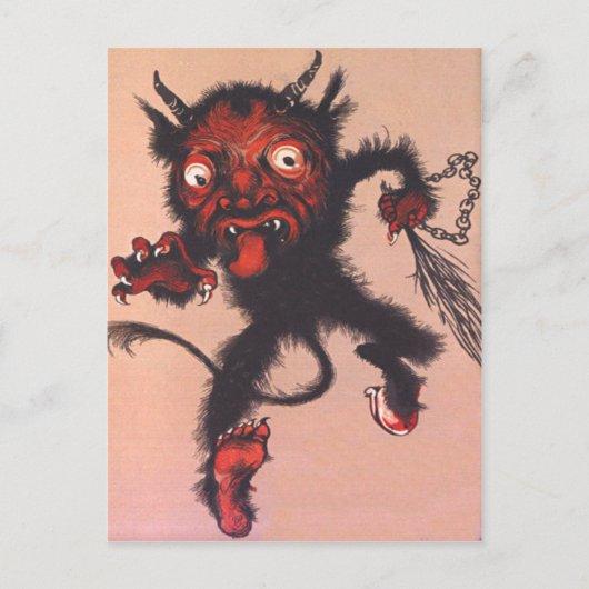 Krampus Briefkaart (Voorkant)