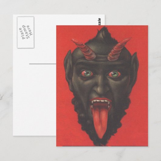 Krampus Briefkaart (Voorkant / Achterkant)