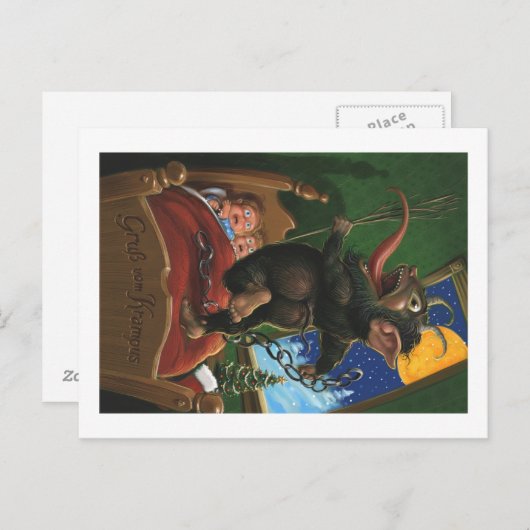 Krampus briefkaart (Voorkant / Achterkant)