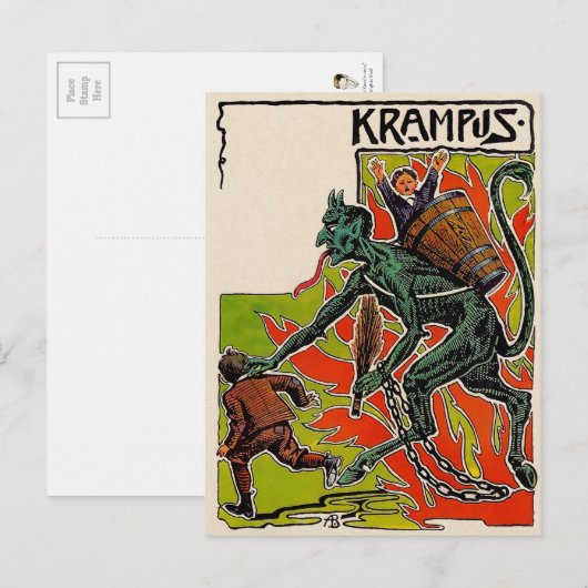  Krampus Briefkaart (Voorkant / Achterkant)