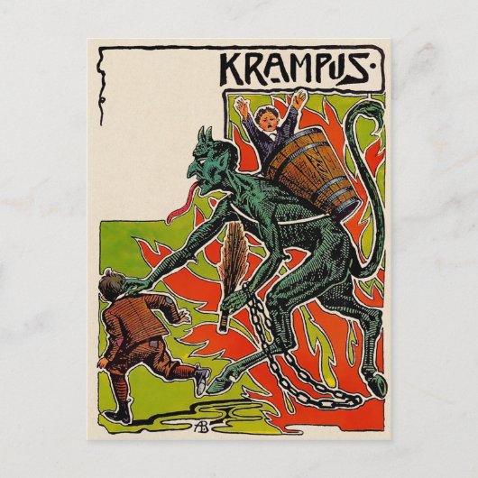  Krampus Briefkaart (Voorkant)