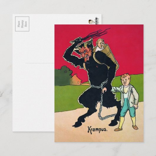 Krampus Briefkaart (Voorkant / Achterkant)