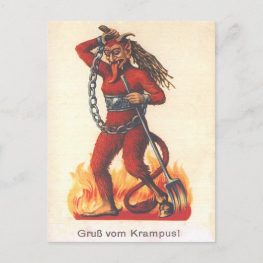 Krampus Briefkaart (Voorkant)