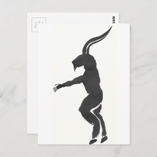 Krampus Briefkaart (Voorkant / Achterkant)