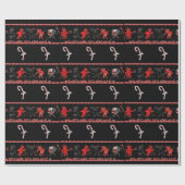 Krampus Broken Candy Cane Cadeaupapier (Vlak)