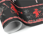 Krampus Broken Candy Cane Cadeaupapier (Rol Hoek)