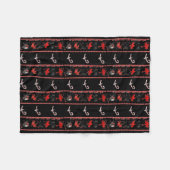 Krampus Broken Candy Cane Fleece Deken (Voorkant (Horizontaal))