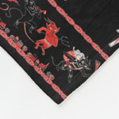 Krampus Broken Candy Cane Fleece Deken (Hoek)