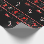 Krampus Broken Kerstmis Cadeaupapier (Hoek)