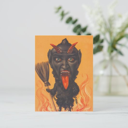 Krampus Broom Hell Chains Briefkaart (Staand voorkant)