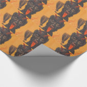 Krampus Broom Hell Fire Cadeaupapier (Hoek)
