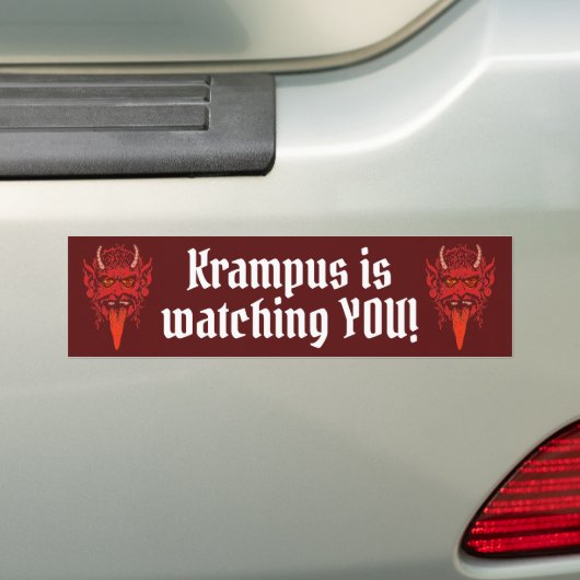Krampus bumper sticker (Op auto)
