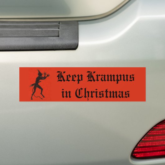 Krampus bumper sticker-"Keep Krampus in Kerstmis" Bumpersticker (Op auto)