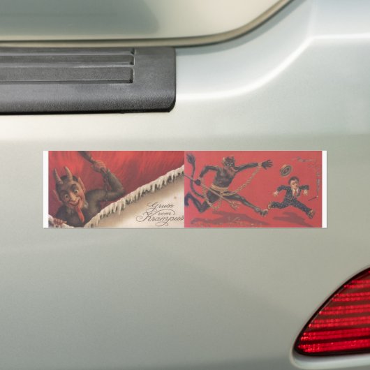 Krampus Bumpersticker (Op auto)