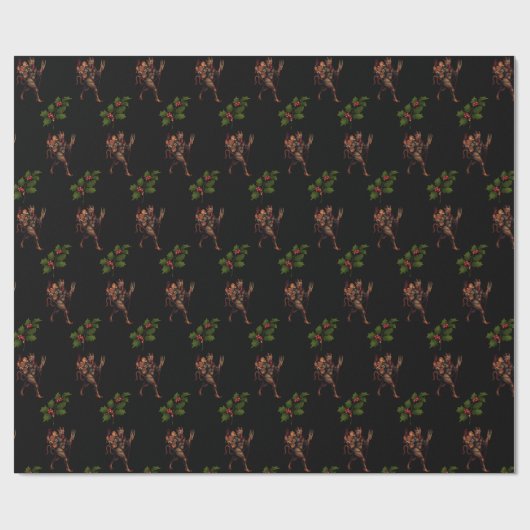 Krampus Cadeaupapier (Vlak)